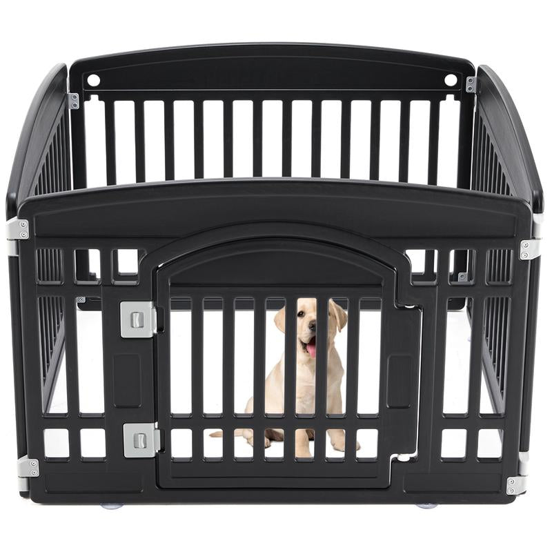 Dog Playpen Safe & 4/6-Panel Secure Indoor/Outdoor Pet Fence | Folding & Portable | Ideal for Small to Medium Dogs | Easy to Clean